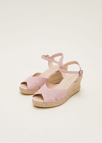 Phase Eight Suede Espadrilles Flats Light Pink Canada | ATLCKY-530